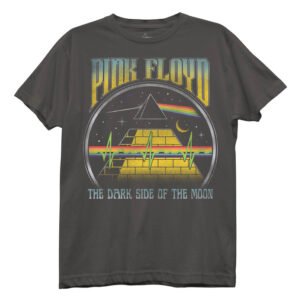 Pink Floyd T-Shirt Darkside EKG Rainbow Pyramid Boyfriend Tee