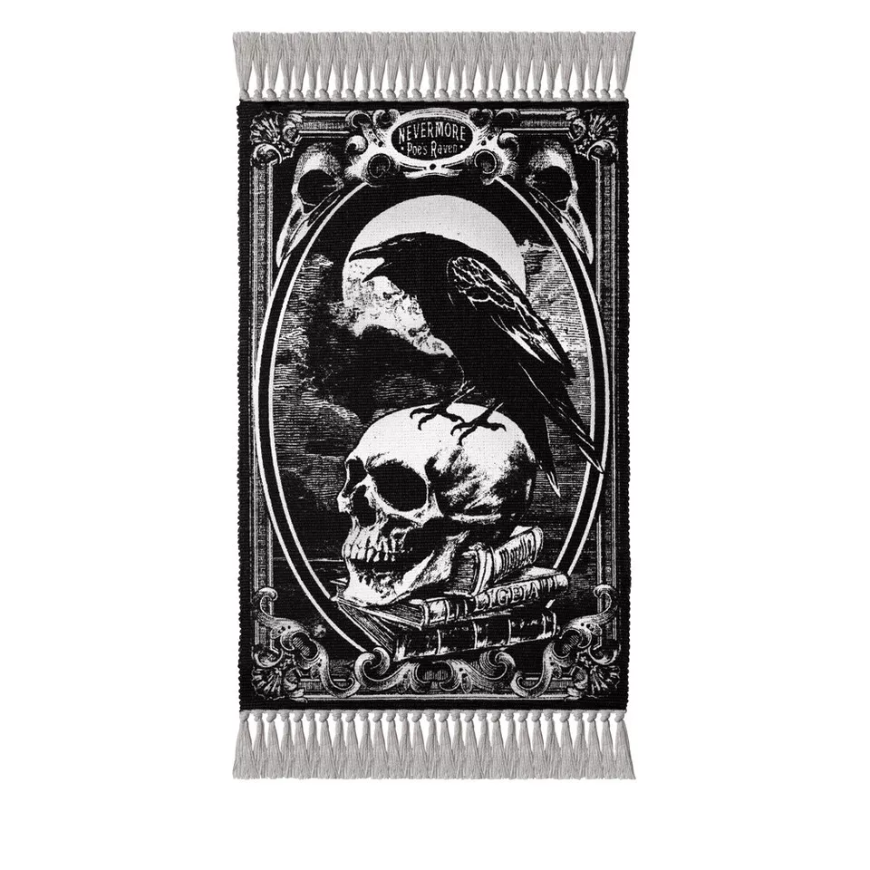 Alchemy Gothic Poe's The Raven Area Rug Hand