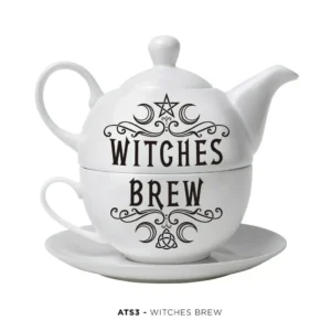Crescent Moon Witches Brew Tea-for-One Tea Pot Set by Alchemy Gothic 1977