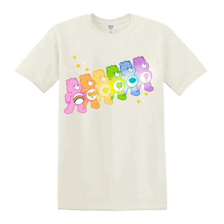 Positive Vibes Care Bears T-Shirt Rainbow Bears Tee