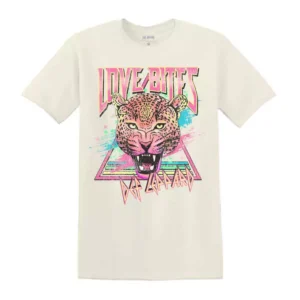 Love Bites T-Shirt Neon Def Leppard Rock Tee