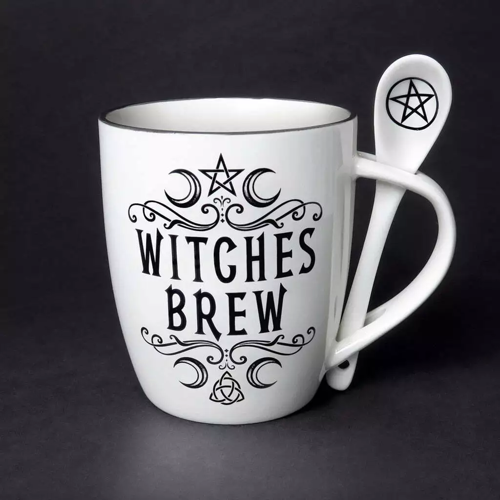 Witches Brew Tea Cup and Spoon Set by Alchemy Gothic 1977