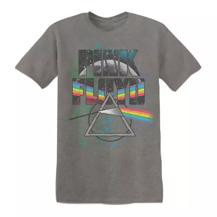 Pink Floyd T-Shirt Relic Rock Tee Moon Rainbow Prism Retro Tee