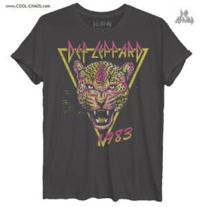 Def Leppard T-Shirt / 1983 Rock Rolled-Sleeve Boyfriend Tee
