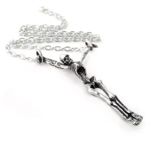 Pewter Skeleton Necklace Pewter Pendant Necklace Lost Soul Gothic Romance by Alchemy Gothic 1977