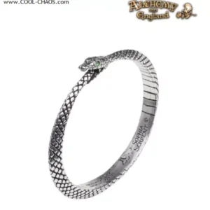 Ouroboros Snake Serpent Bracelet Green Crystal Size Large