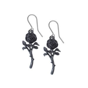 Romance Black Rose Earrings