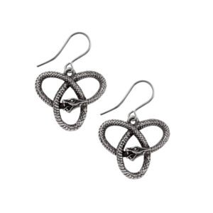 Pewter Eve's Snake Celtic Knot Earrings