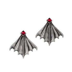 Pewter Wings Art Deco Inspired Nighttime Earrings