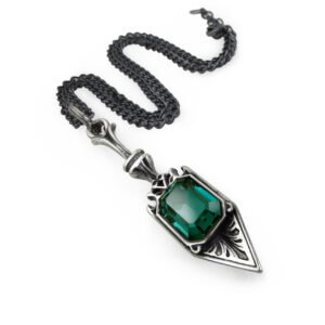 Green Sugar Absinthe Pewter Spoon Necklace