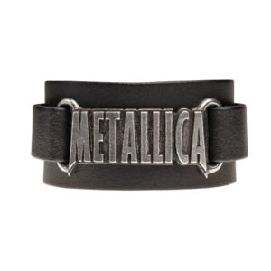 Pewter Metallica Leather Bracelet