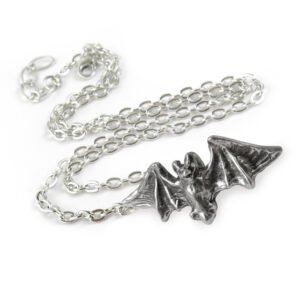 Minature Vampire Kiss Pewter Necklace