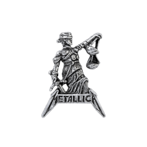 Pewter Metallica Just For All Hat Pin Badge