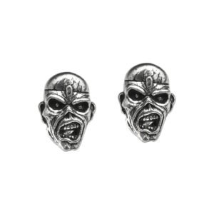 Pewter Piece of Mind Metallica Ear Studs Earrings