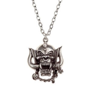 Pewter Motorhead Snaggletooth Warpig Necklace