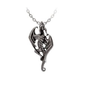 Pewter Creepy Scary Niflheim Lizard Underworld Necklace