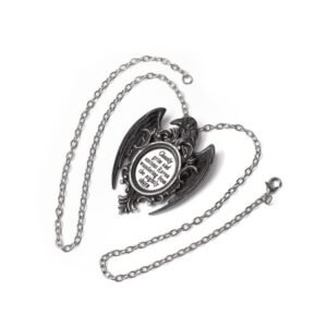 Poe's The Raven Quote Amulet Necklace