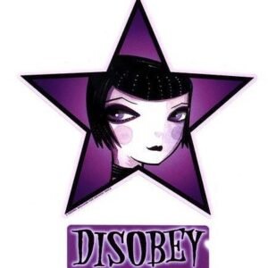 Goth Girl Disobey Sticker