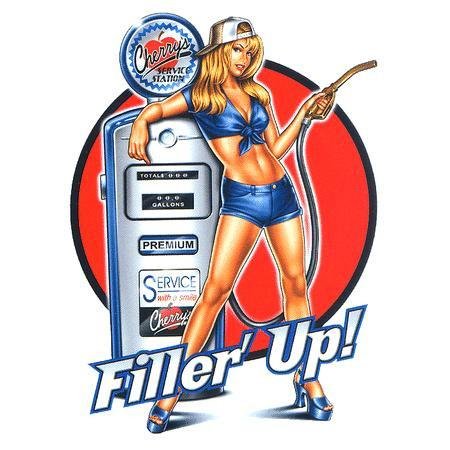 Sexy Blonde Mechanics Pin-up Girl Sticker