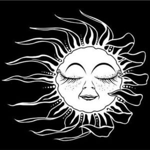 Sleeping Sun Sticker