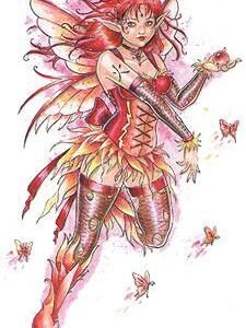 Fire Element Fairy Sticker