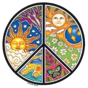 Night / Day Peace Sticker
