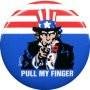 Gag Gift Button #4 Pull my Finger Uncle Sam