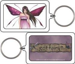 Got Fairy? Charming Red Violet Fairy Keychain
