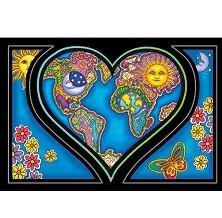 Love Earth Heart Postcard