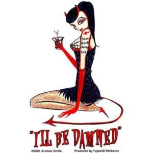 Goth Girl Devil Sticker
