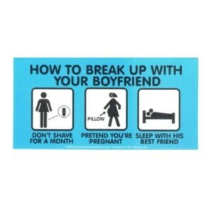 How to break-up with your Boyfriend Gag Gift Sticker