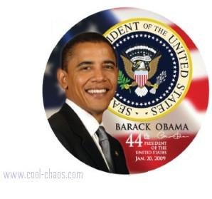 Capital 44th President Obama Button