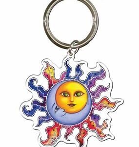 Night Day Celestial Sun Moon Keychain