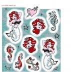 Mini Tattoo Pin-up Mermaid Stickers