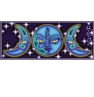 Mikios Celestial Art Moon Phases Night Sky Sticker