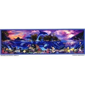 Panorama Ocean-Life Fish Whales Sticker