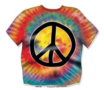 Rainbow Tie Dye Peace Sticker