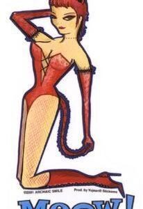 Gothic Corset Kitty Cat Sticker