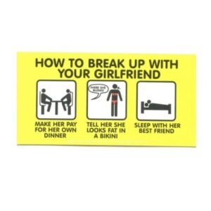 How to break-up with your Girlfriend Gag Gift Sticker