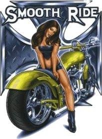 Biker Babe Pin-up Girl Sticker