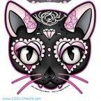 Tattoo Diamond Pink Cat Sticker
