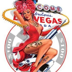 Sexy Retro-New Age Pin-up Vegas Tattoo Pin-up Sticker