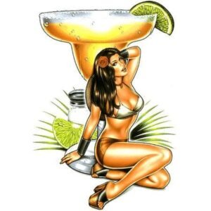Sexy Latina Margarita Pin up Girl Car Magnet