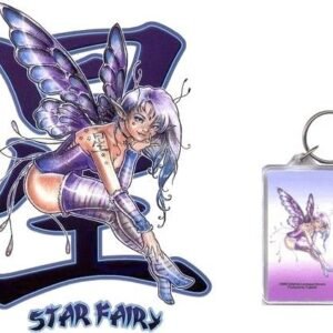 Fantasy Kanji Star Fairy Sticker Keychain Gift Set