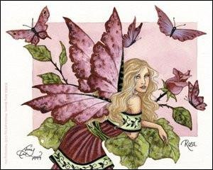 Rose Fairy Sticker by Amy Brown