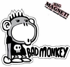 Bad Monkey Car Magnet