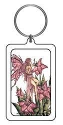 Pink Summer Lily Fairy Keychain