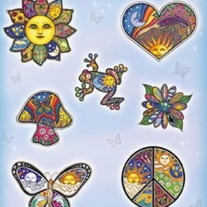 Dan Morris Hippie Peace Cell Phone Stickers