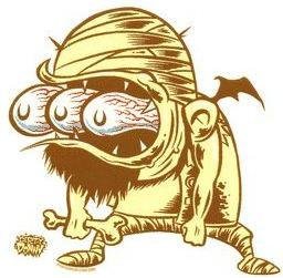 Funky 3 eyed Mummy Monster