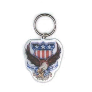 American Flag Eagle Keychain